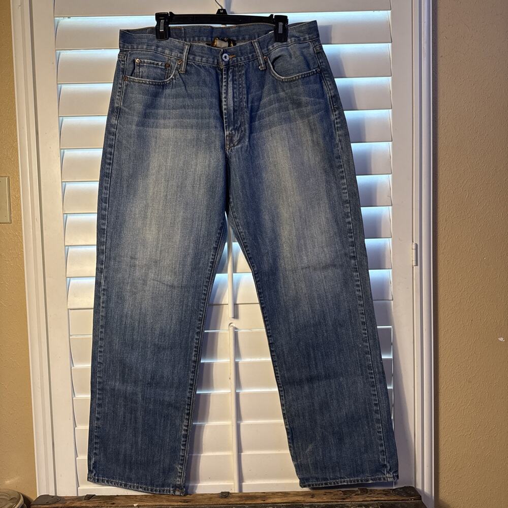 Lucky Brand Men's 181 Relaxed Straight Leg Jeans Light Wash Size 36x32